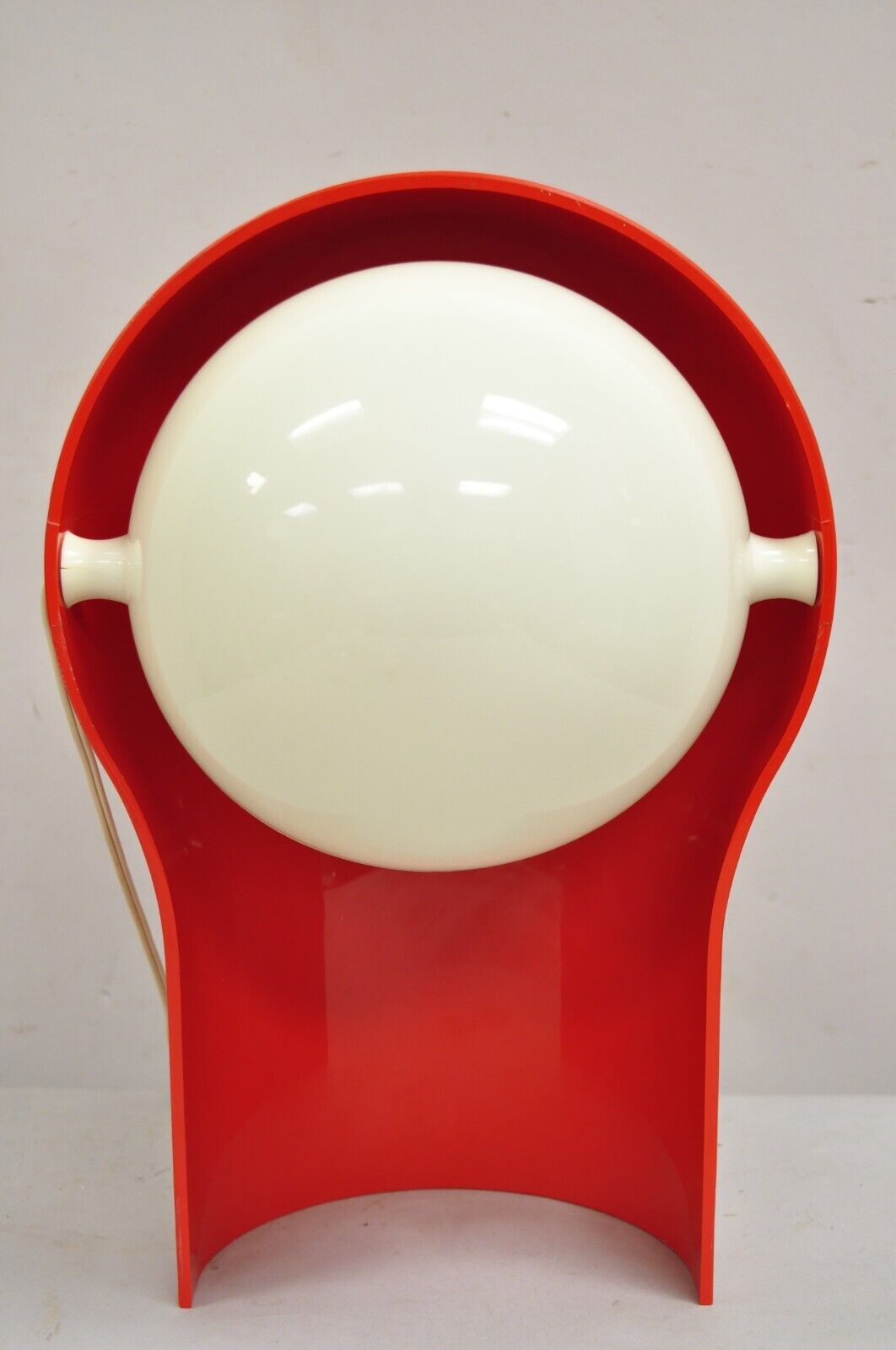 Vintage Vico Magistretti for Artemide Telegono Red & White Plastic Table Lamp