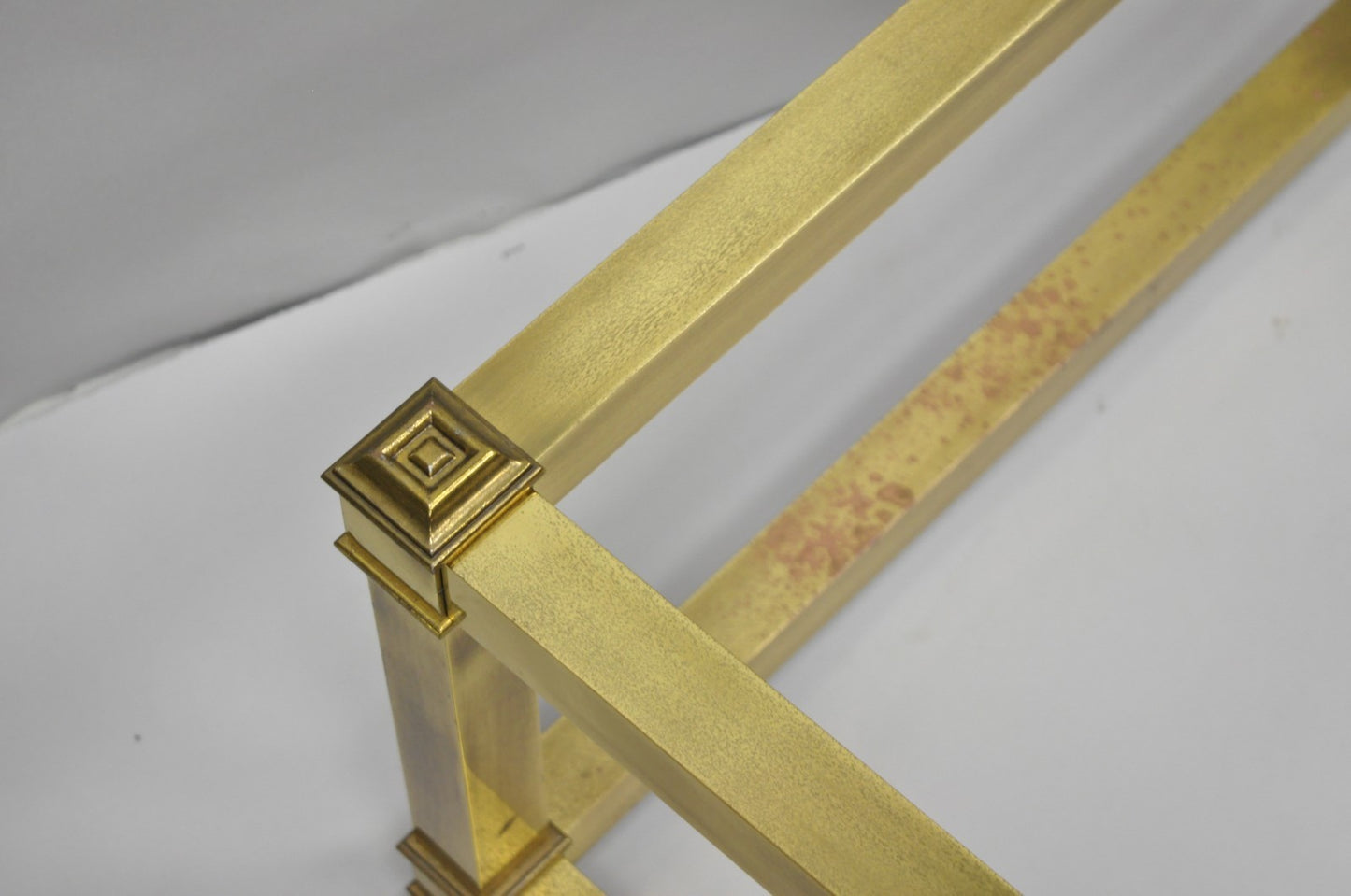 Vintage Mastercraft Hollywood Regency Square Brass Coffee Table Base Only
