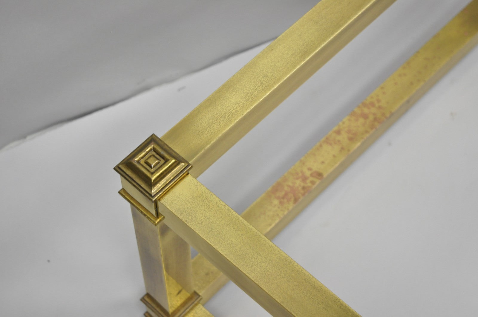 Vintage Mastercraft Hollywood Regency Square Brass Coffee Table Base Only