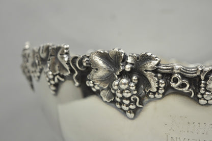 Victorian Silver Plated Grapevine Repousse 1913 Mohawk Golf Club Award Punchbowl