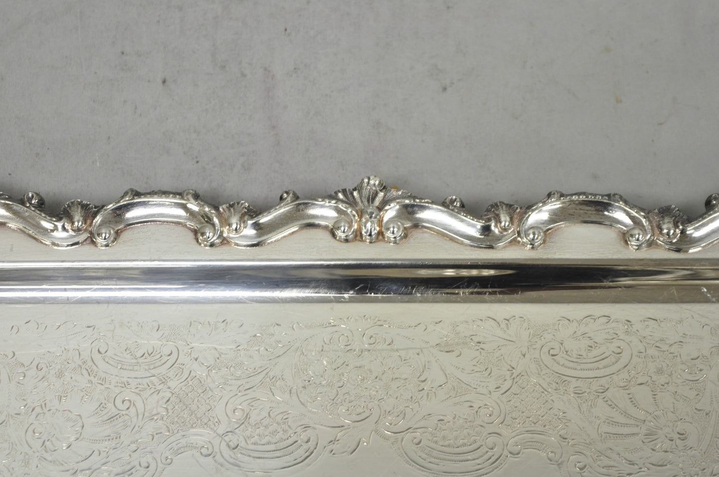 Vintage Bristol 132 Victorian Silver Plated Narrow Serving Platter Bar Tray