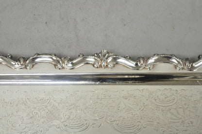 Vintage Bristol 132 Victorian Silver Plated Narrow Serving Platter Bar Tray