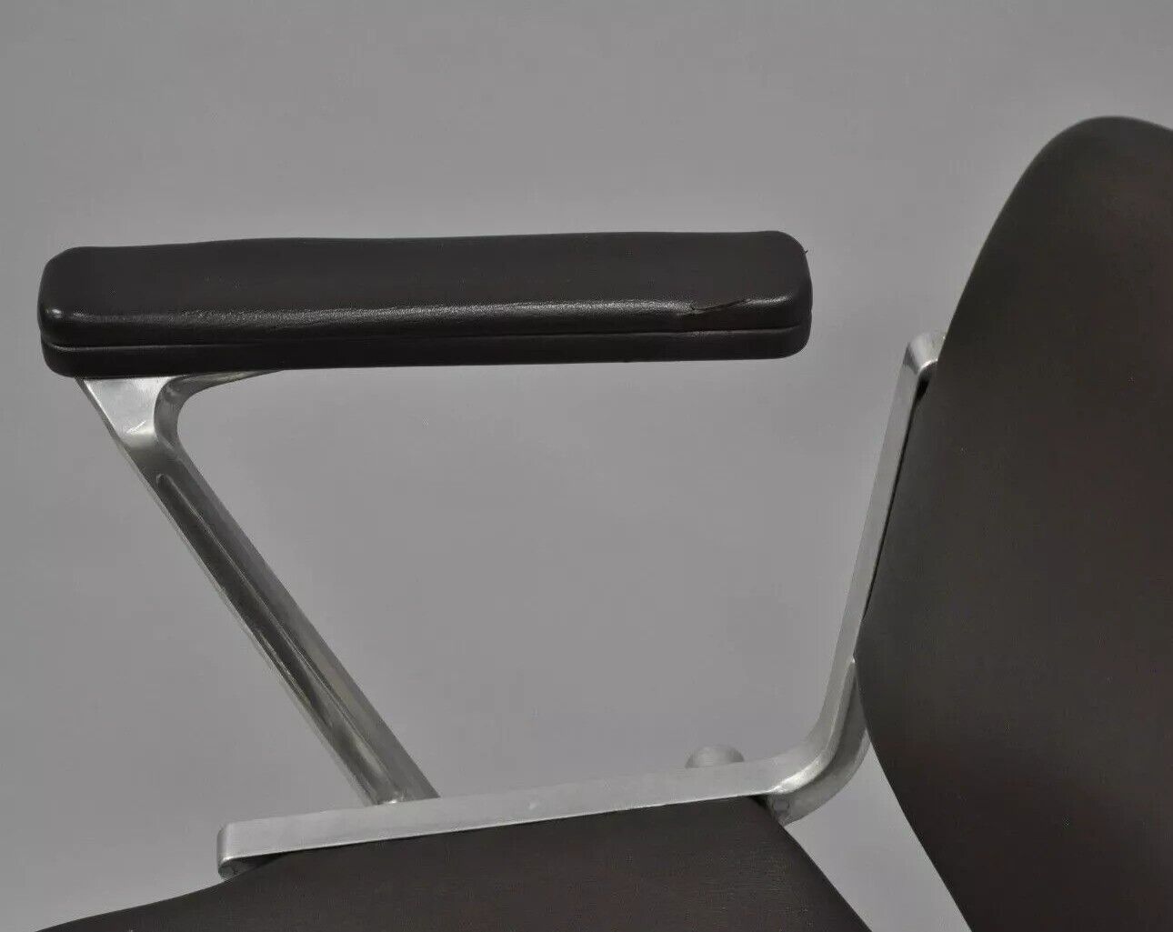 Giancarlo Piretti Castelli Italian Mid Century Modern Brown Arm Chairs - a Pair