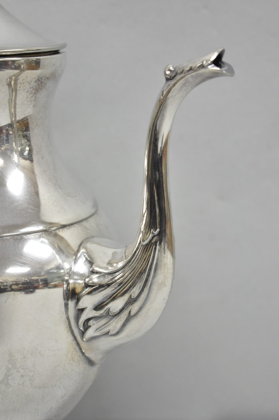 Vintage Victorian Silver Plated Footed Coffee Pot Tea Kettle
