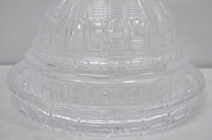 Shannon Design of Ireland Round Clear Cut Crystal Capitol Dome Cake Plate Stand