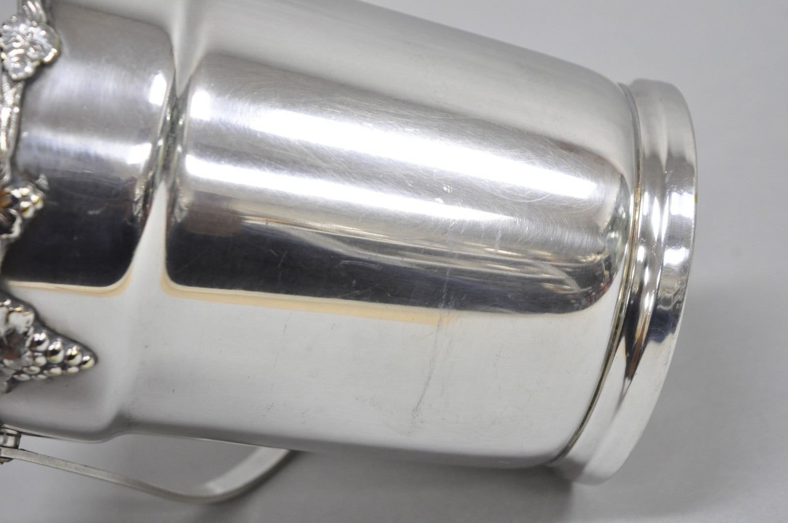 Vintage Victorian Prata 90 Silver Plated Small Bar Champagne Ice Bucket w Handle