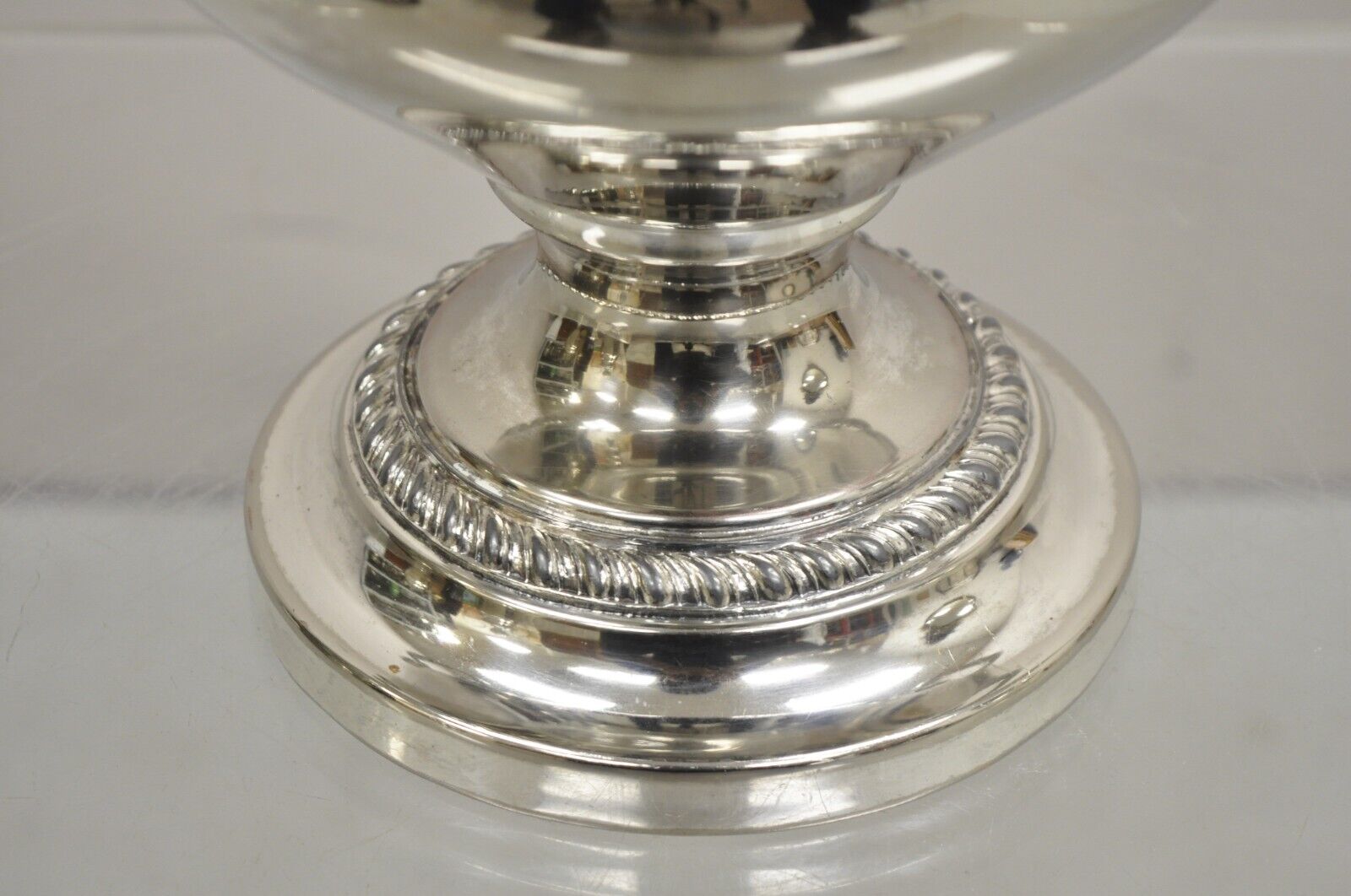 Vintage English Victorian Silver Plated Trophy Cup Champagne Chiller Ice Bucket