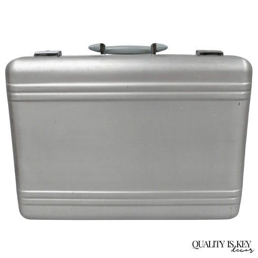 Vintage Art Deco Tokyo Japan Aluminum Hard Shell Suitcase Briefcase