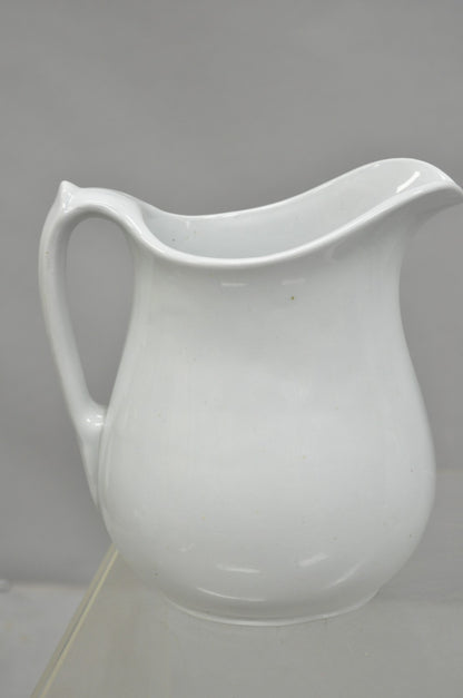English Ironstone Imperial Hope & Carter Burgess Goddard Water Pitchers Set of 2