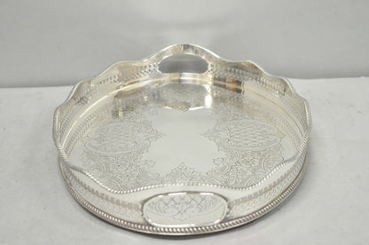 Vintage Israel Freeman and Son English Edwardian Oval Silver Plated Platter Tray