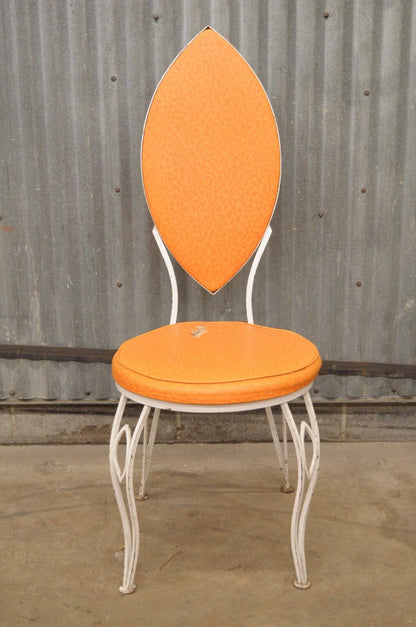 Vintage Hollywood Regency Salterini Style Marquise Wrought Iron Side Chair (C)