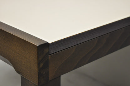 Calligaris S.p.A Italian Modern Extendable Glass Top Dining Table w/ Hidden Leaf