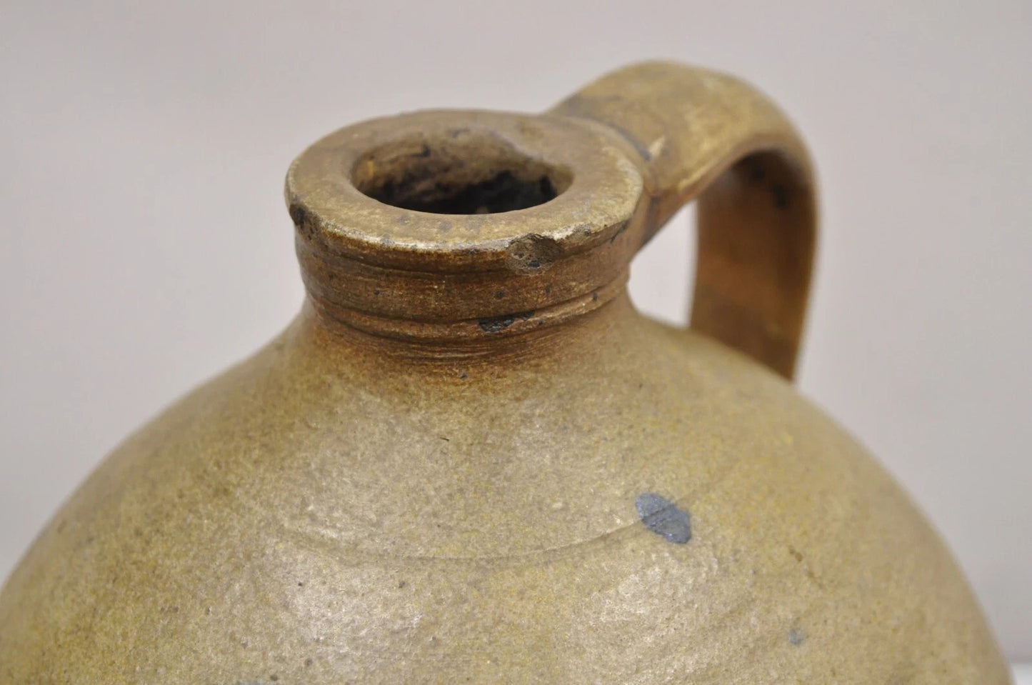 Antique Stoneware Pottery 2 Gallon Water Jug Pitcher Cobalt Blue Painted "2"
