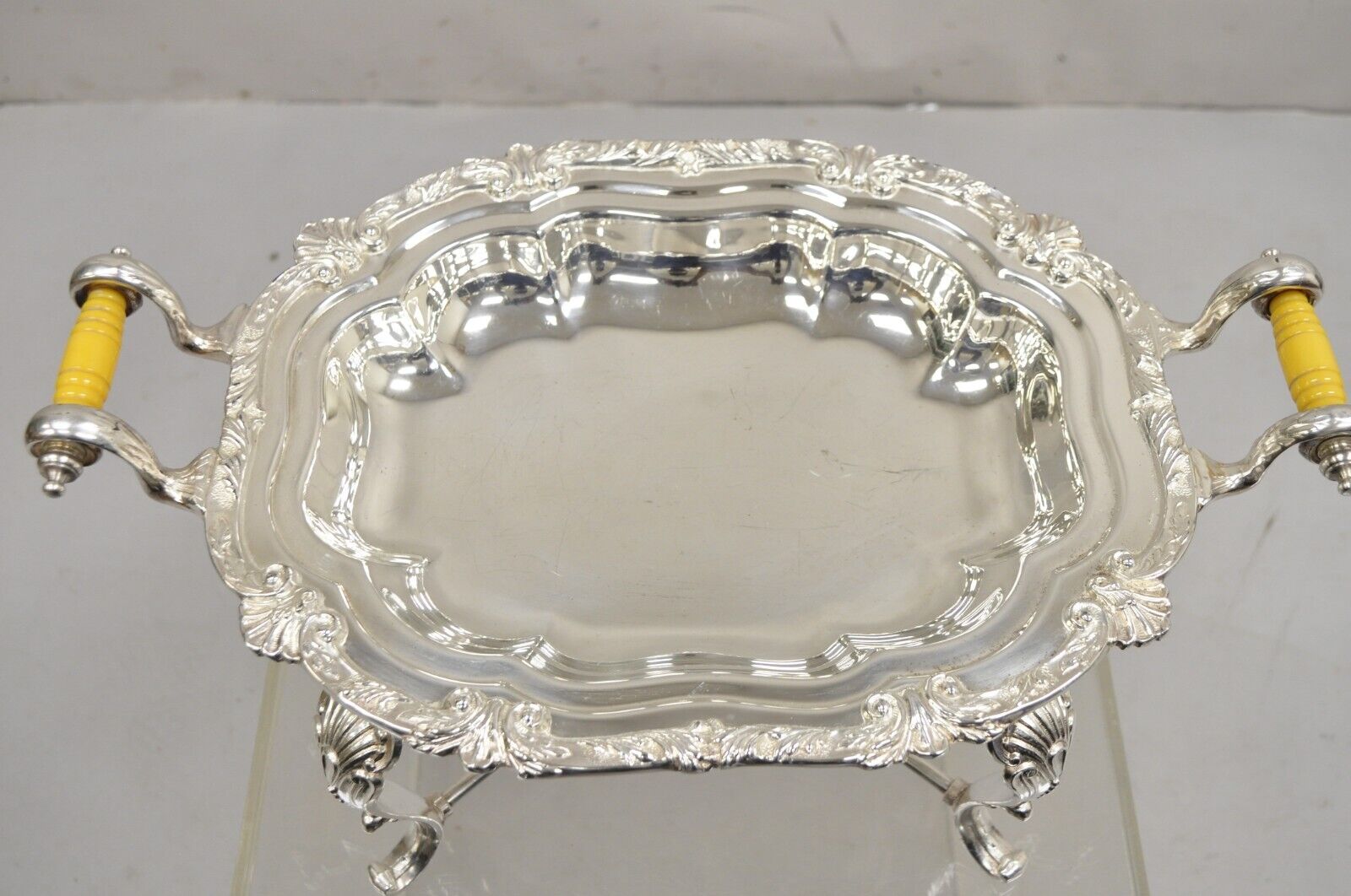 Vintage Victorian Style Silver Plated English Warmer Buffet Chaffing Dish