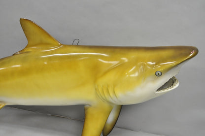 Vintage PFlueger 77" Large Fiberglass Mako Shark Replica Wall Mount Display