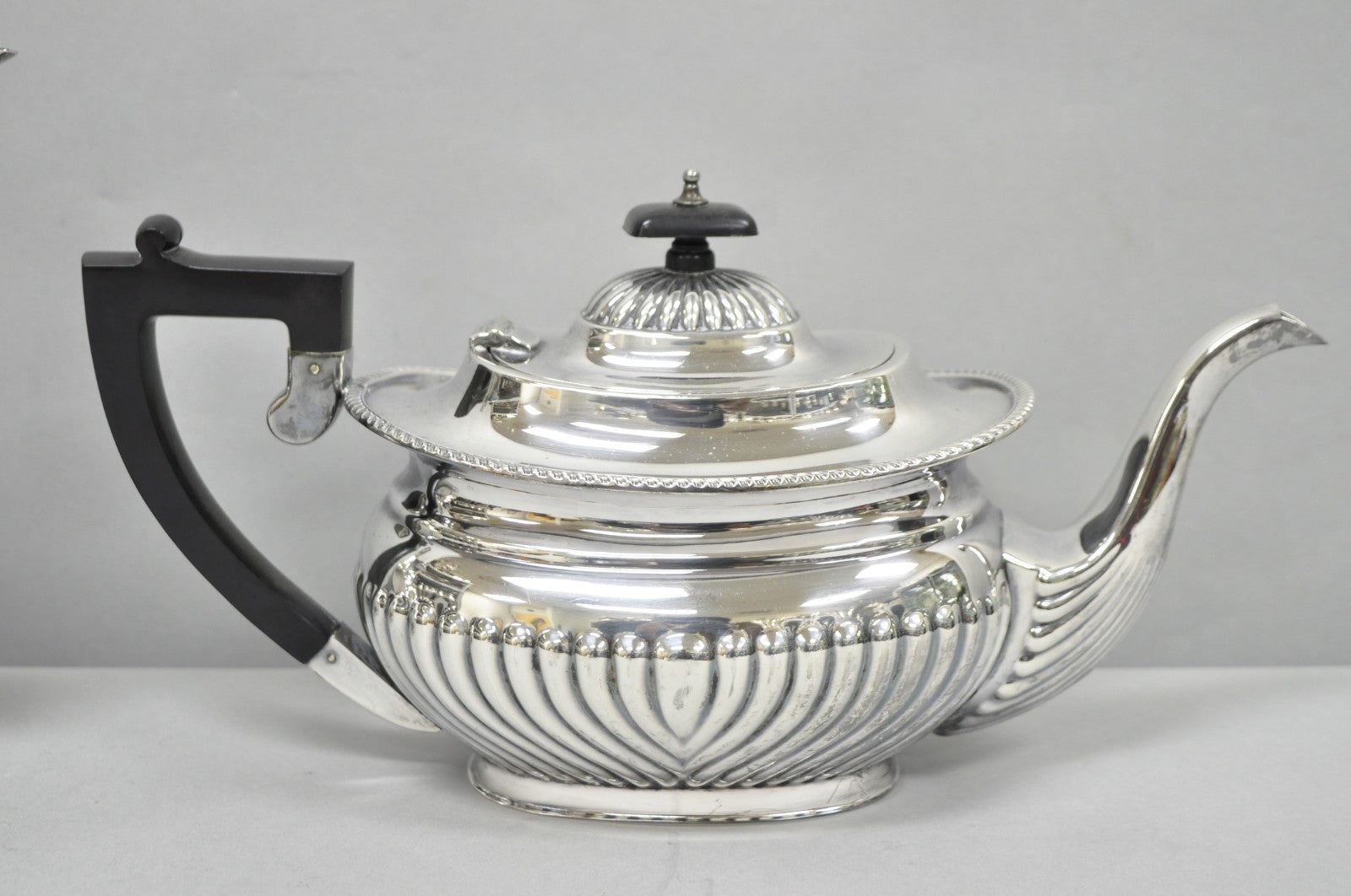 Antique English Sheffield B. Altman Art Deco Silver Plated Tea Service Set, 4 Pc