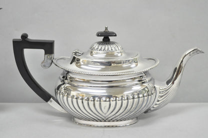 Antique English Sheffield B. Altman Art Deco Silver Plated Tea Service Set, 4 Pc