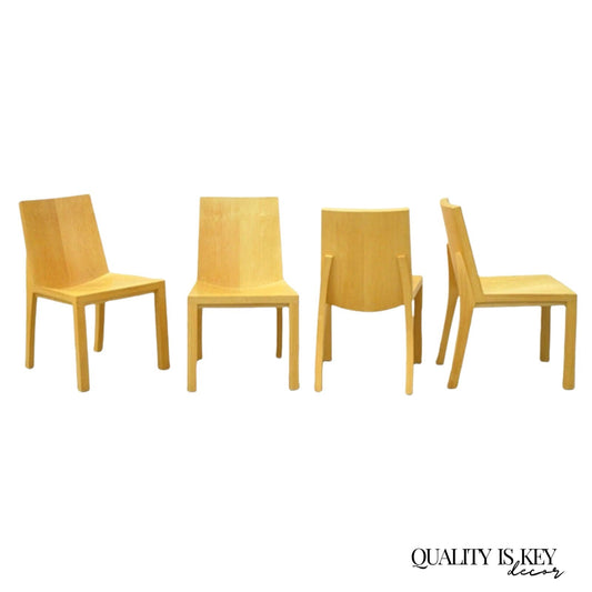 Vintage Postmodern Dakota Jackson Maple "Library" Dining Side Chairs - Set of 4