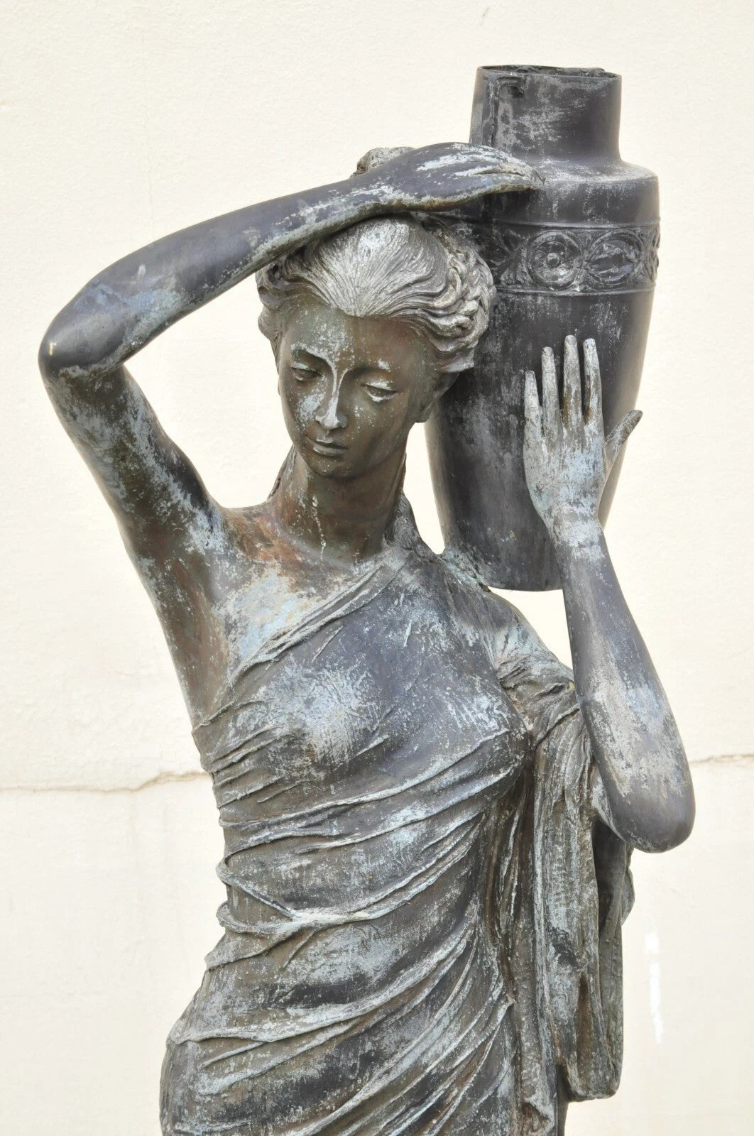 Bronze Figural Large 71" Garden Water Fountain "Dione The Divine Goddess" Statue