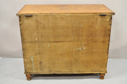 19th C. French Country Primitive Pine Wood 2 Tier Dovetailed Farmhouse Dough Box