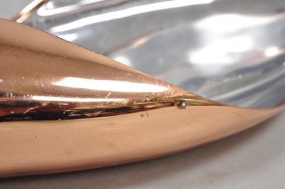 Nambe MT0546 Karim Rashid Modernist Mixed Metal Copper Snail Scroll Tray Bowl