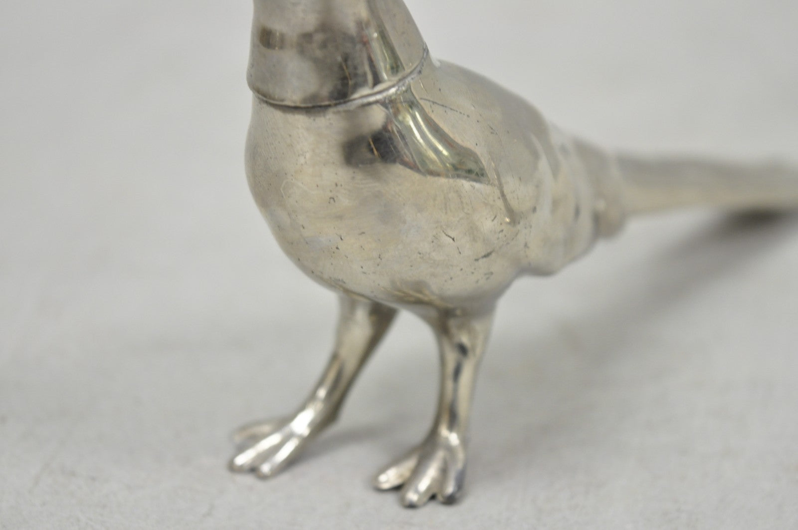 Vintage Pheasant Bird Silver Plated Figurine Salt & Pepper Shakers - a Pair