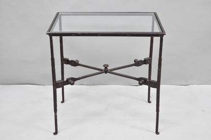 Industrial Modern Giacometti Style Wrought Iron Side Table by Pottery Barn