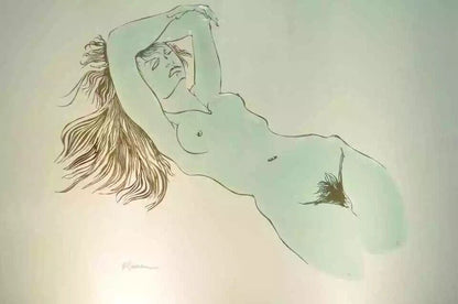 Eugene Massin Large Acrylic Lucite Nude Woman Wall Art Light Box Sculpture 45x51
