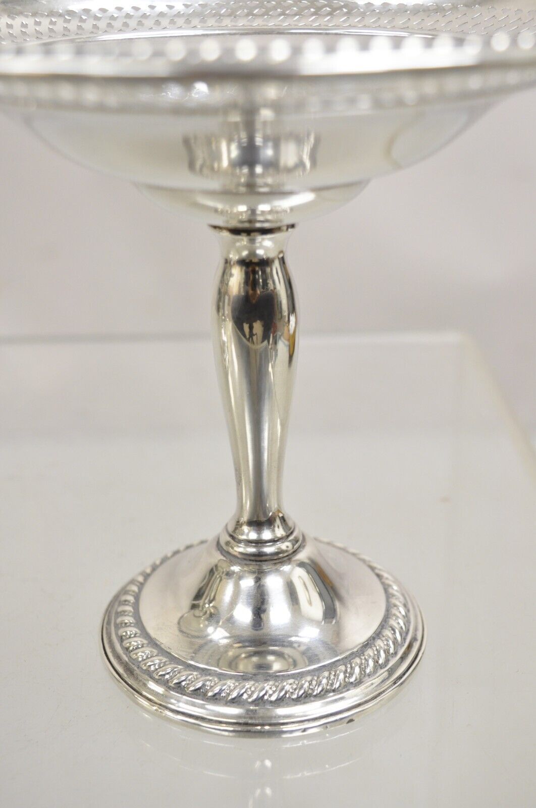 International Sterling Silver 925 Weighted Footed Compote Candy Dish Pair