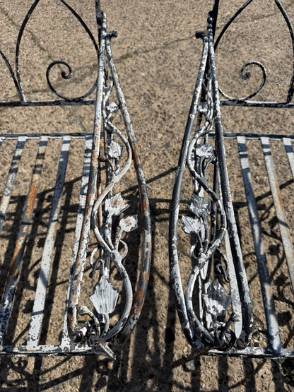 Vintage Florentine Craft Studio Salterini Style Wrought Iron Lounge Chairs, Pair