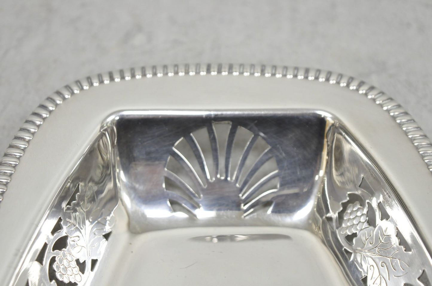 Vintage Primrose Plate England Victorian Silver Plated Reticulated Trinket Dish