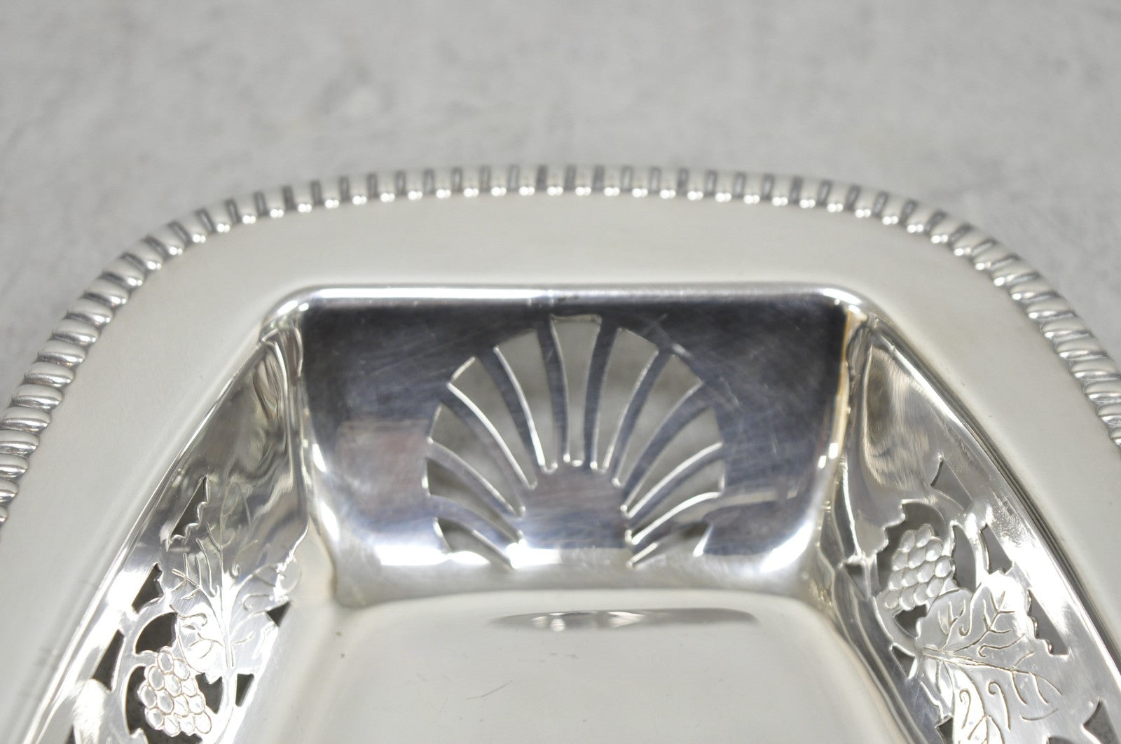 Vintage Primrose Plate England Victorian Silver Plated Reticulated Trinket Dish