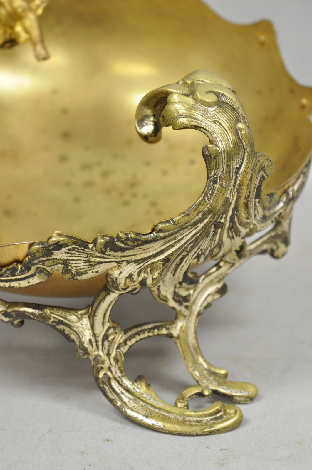 Antique French Louis XV Style Rococo Figural Bronze Cherub Centerpiece Epergne