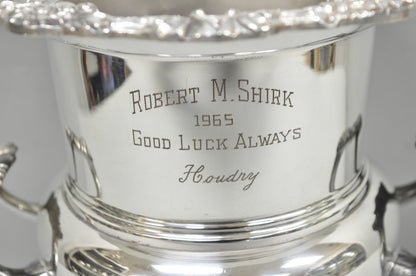 Vintage FB Rogers Silver Plated Trophy Cup Champagne Chiller Ice Bucket Engraved