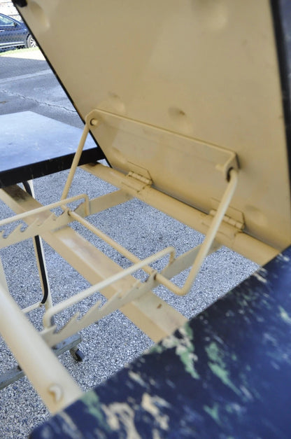 Vintage Art Deco Metal Adjustable Medical Dental Work Drafting Table by Doehler