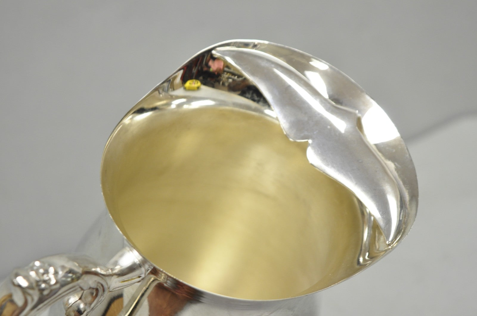 Vintage Victorian Style Silver Plated Bulbous Footed Lemonade Water Pitcher