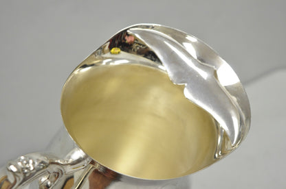 Vintage Victorian Style Silver Plated Bulbous Footed Lemonade Water Pitcher