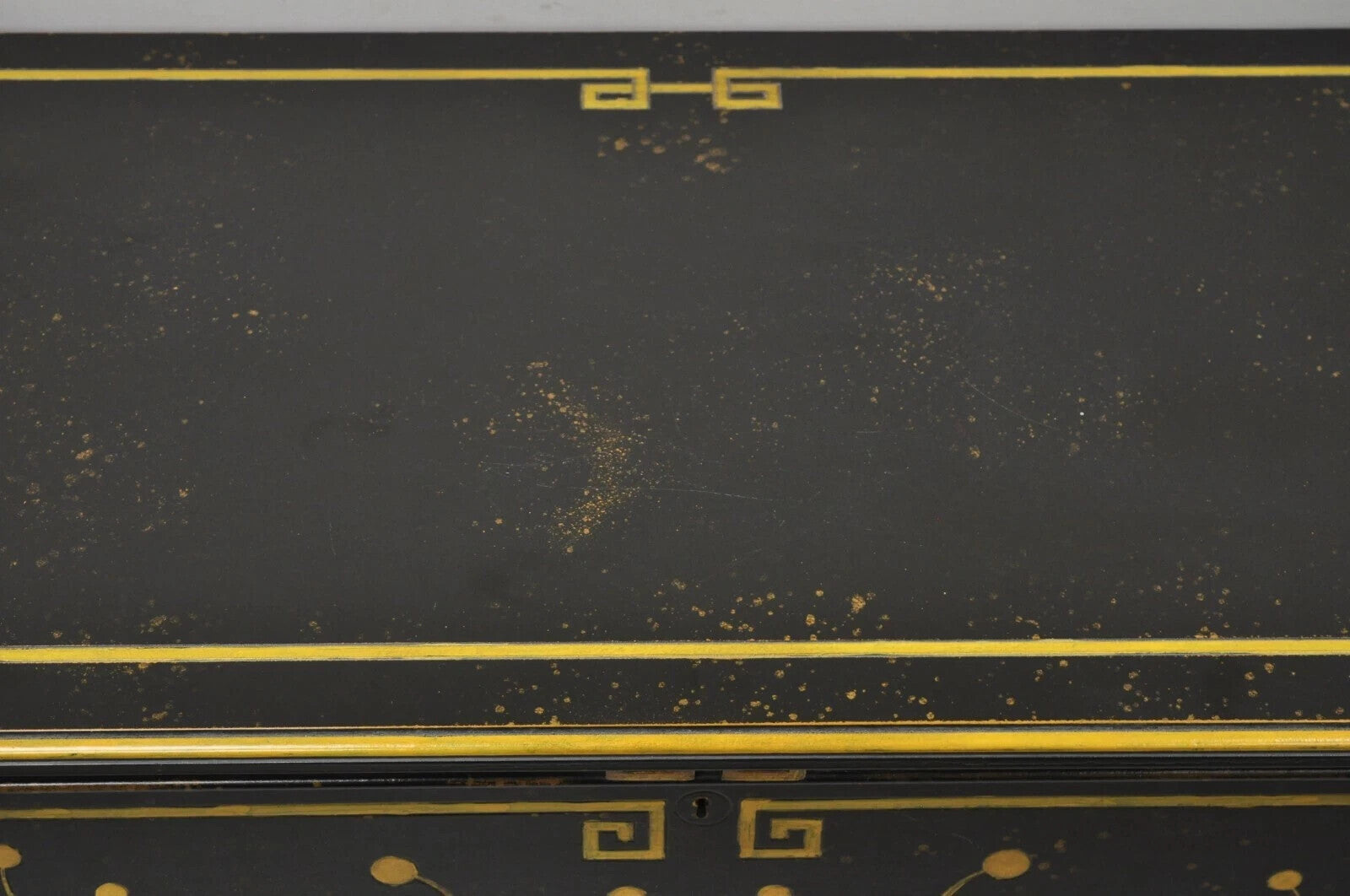 Regency Style Black Ebonized 2 Drawer Commode Dresser Chest by Decorative Crafts