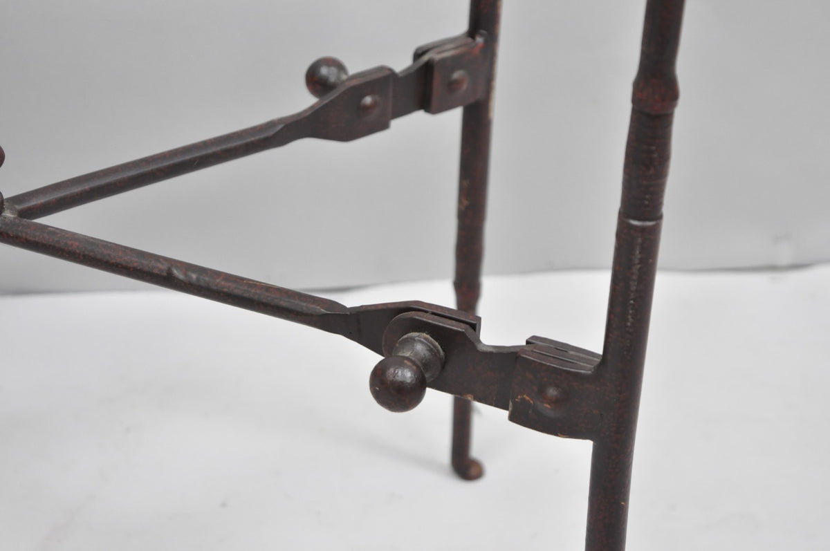 Industrial Modern Giacometti Style Wrought Iron Side Table by Pottery Barn