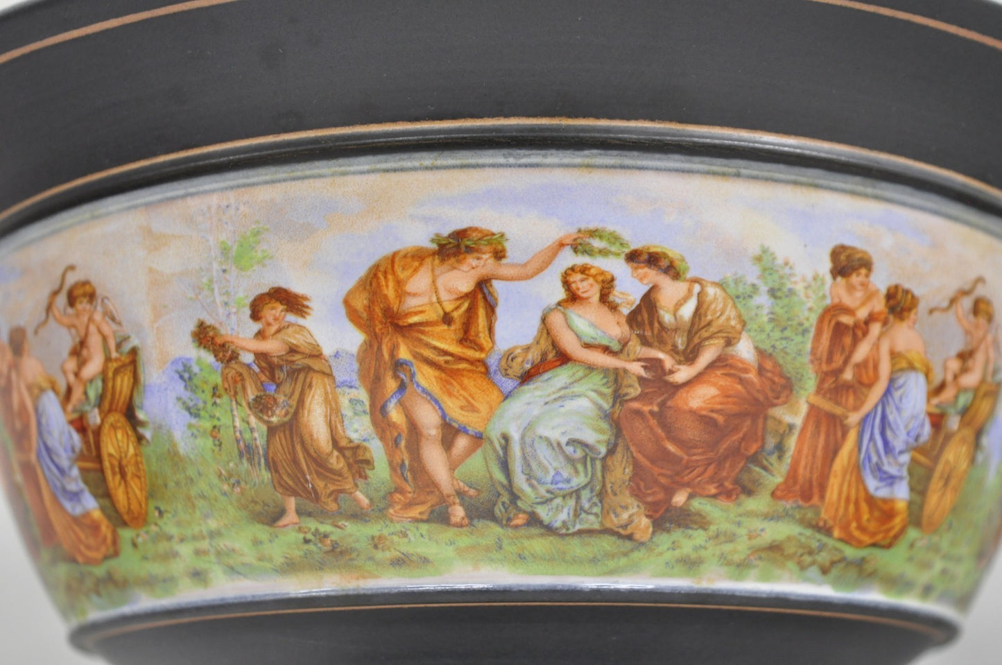 Ceramiche Florentine Italian Neoclassicall Terracotta Pottery Compote Dish, Pair