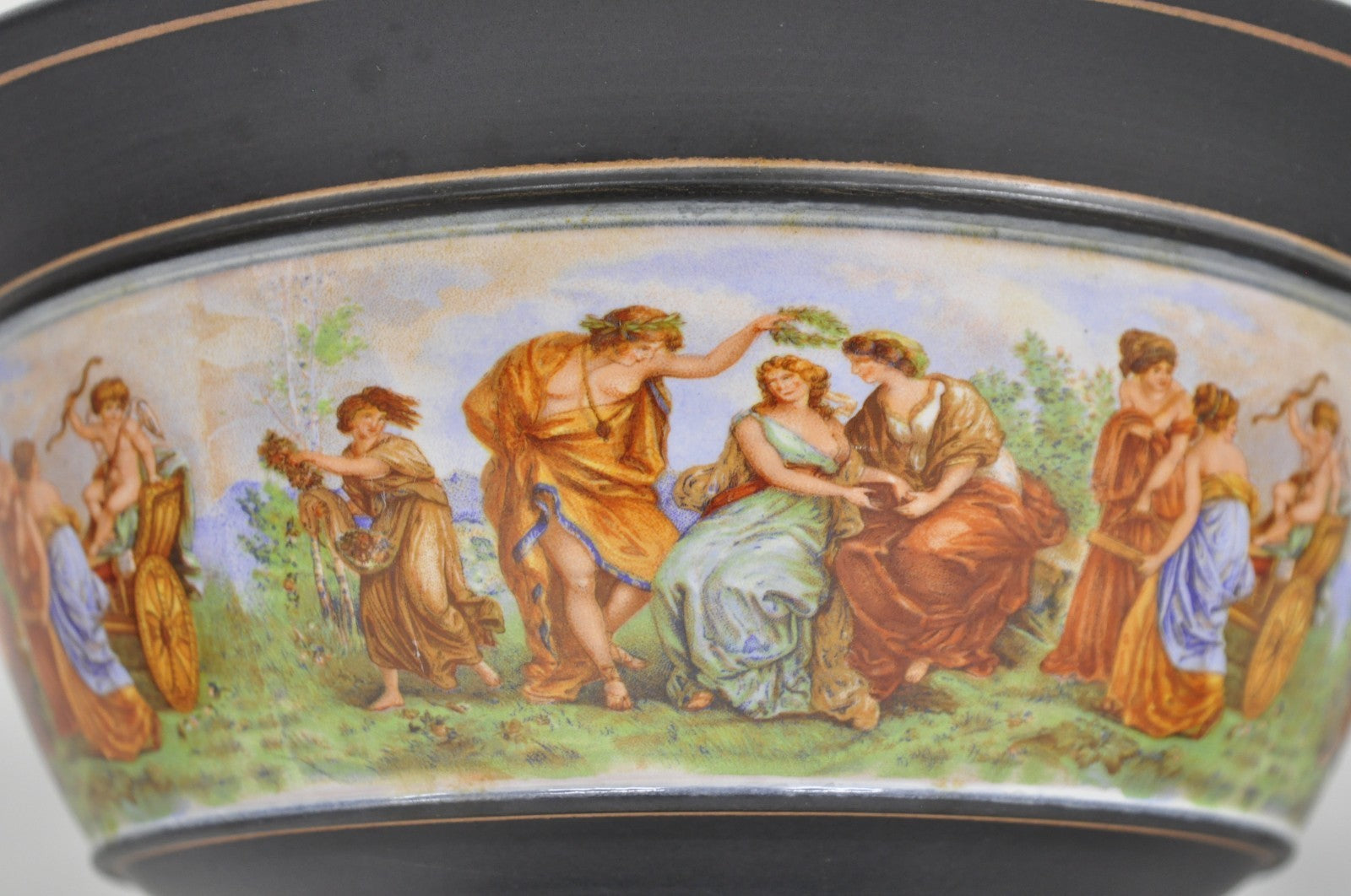 Ceramiche Florentine Italian Neoclassicall Terracotta Pottery Compote Dish, Pair