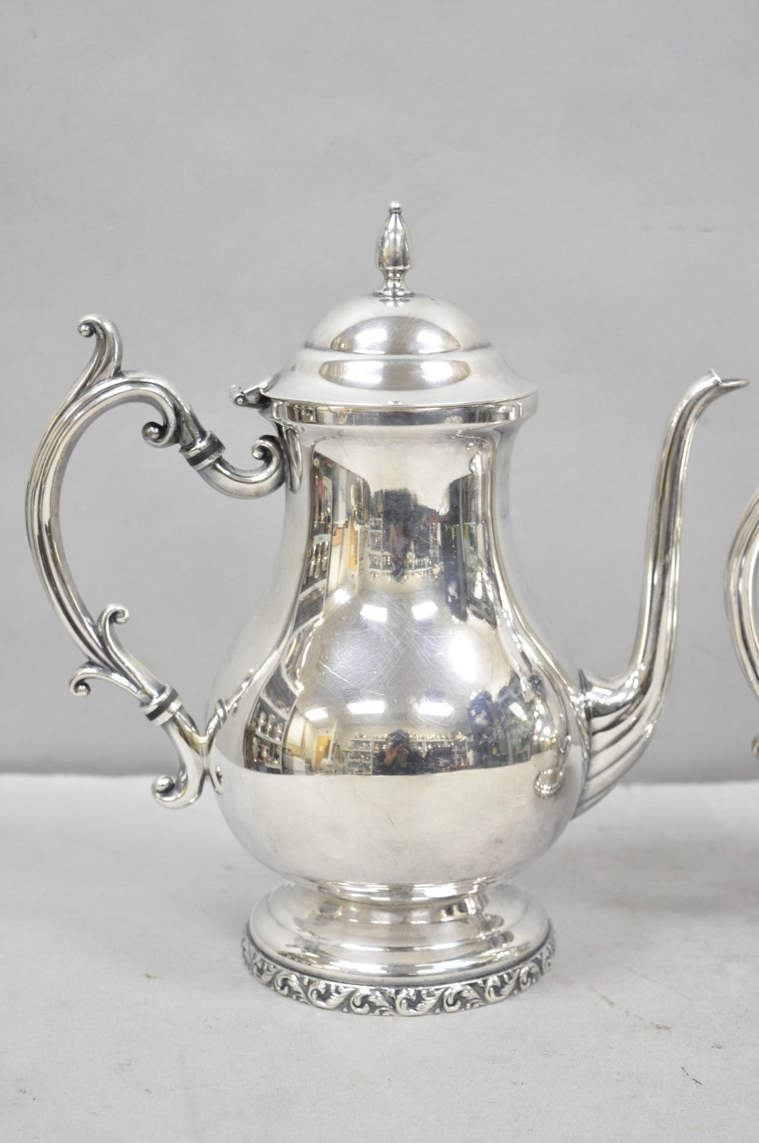 Vintage Victorian Silver Plated Coffee Pot & Tea Pot by National 3000 & 3001