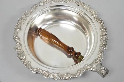 Vintage English Victorian Silver Plated Covered Chafing Dish Serving Platter