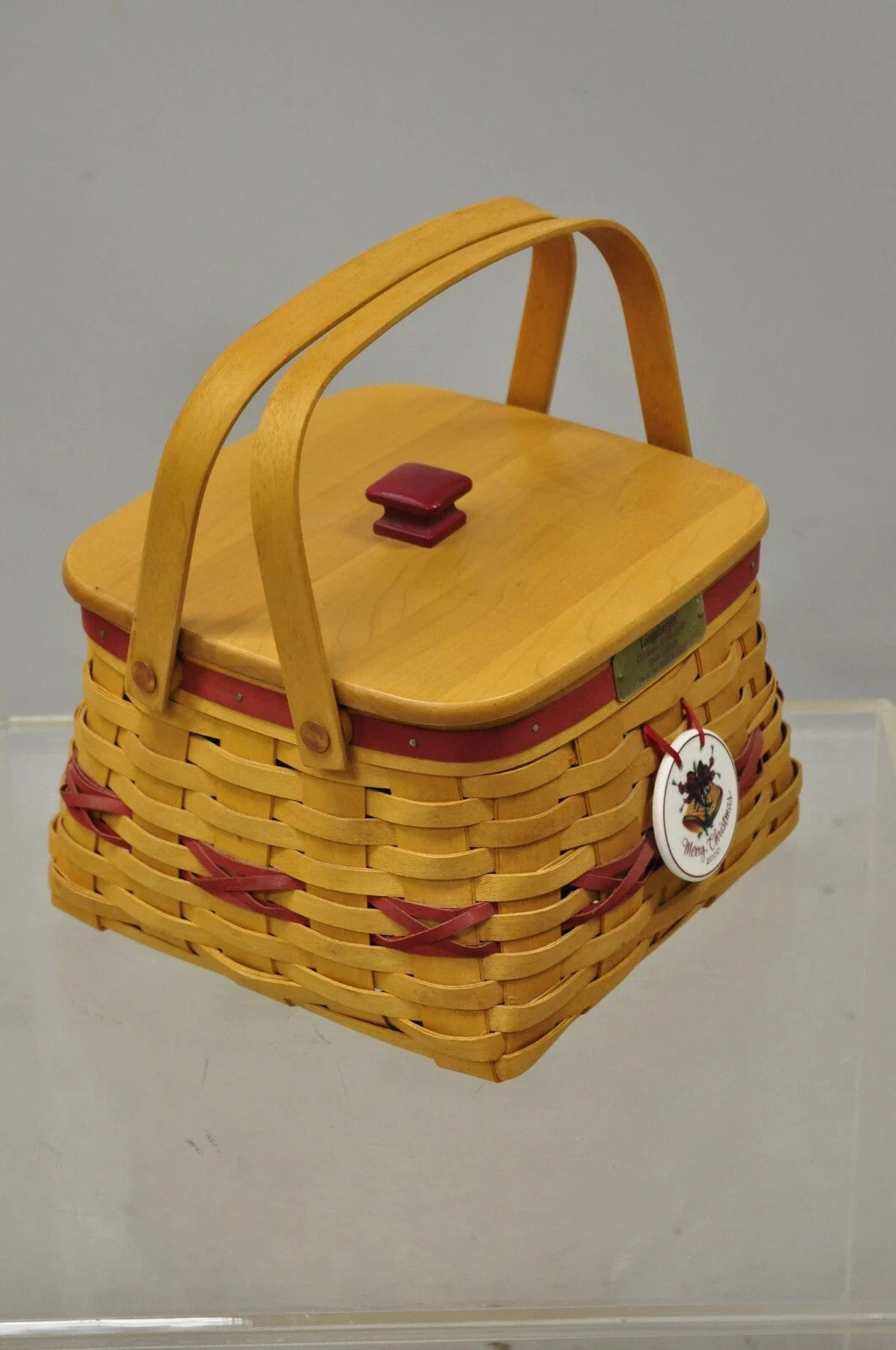 Vintage Longaberger Christmas Edition 2000 Edition Deck the Halls Basket w/ Lid