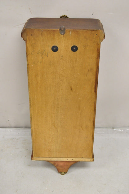 Antique German Inlaid French Style Box Wall Clock 8 Day with Westminster Chime