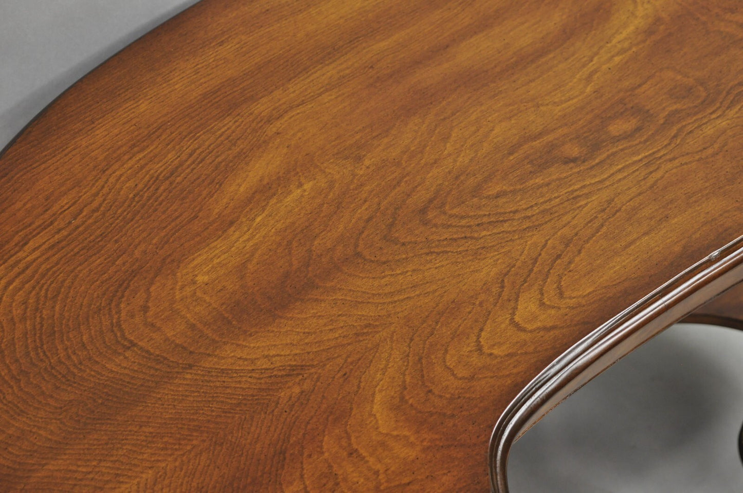 Vintage French Regency Cherry Wood "Kidney Bean" Desk Console Table w/ Drawer