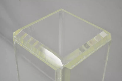 Vintage Mid Century Modern Clear Lucite 36" Acrylic Plant Stand Pedestal