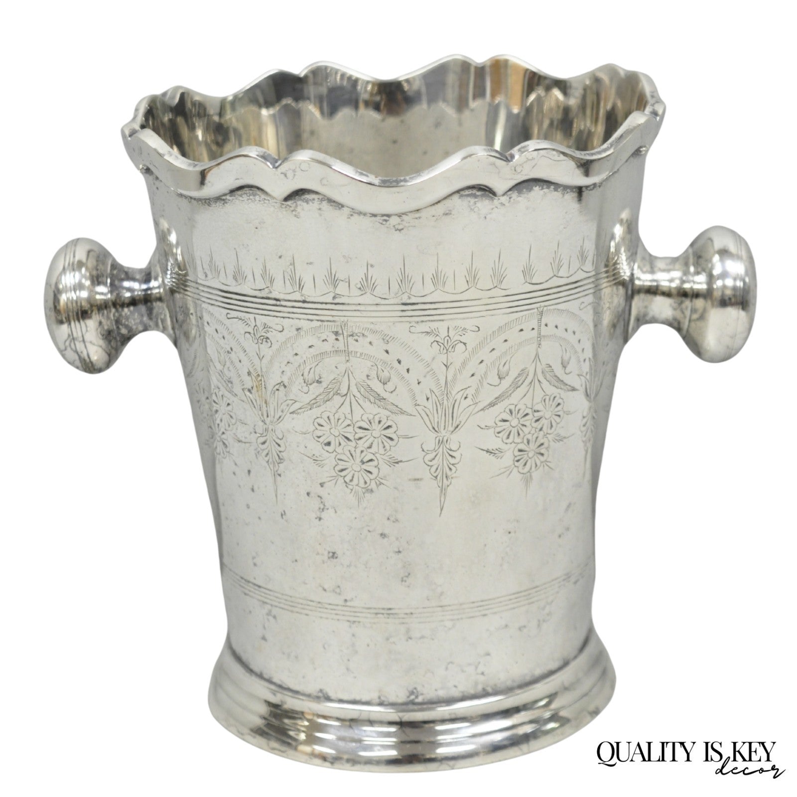 Antique Silver Plated English Regency Style Champagne Chiller Ice Bucket, India