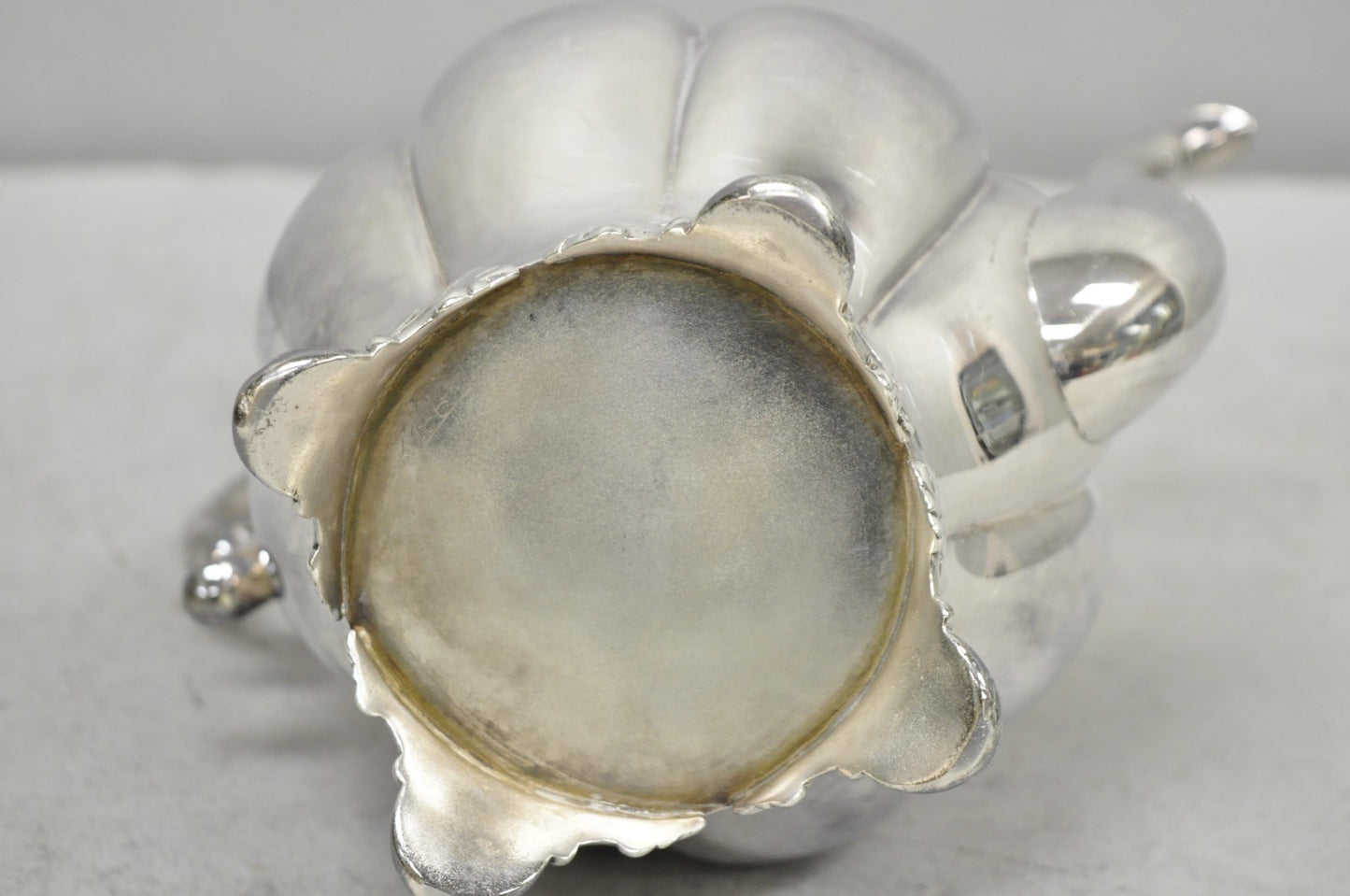 Vintage Victorian Silver Plated Bulbous Footed Tea Pot Tea Kettle