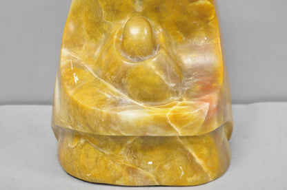 Vintage Seymour Shuren Modern Carved Alabaster Mother & Child Figure Sculpture